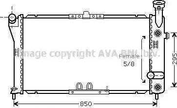 Ava Quality Cooling CT 2032 - Радиатор, охлаждение двигателя autosila-amz.com