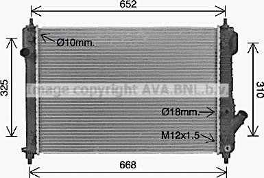 Ava Quality Cooling CT2075 - Радиатор, охлаждение двигателя autosila-amz.com