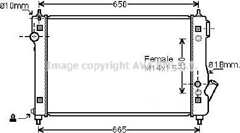 Ava Quality Cooling CT2078 - Радиатор, охлаждение двигателя autosila-amz.com