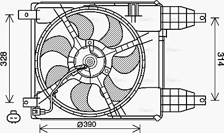 Ava Quality Cooling CT7504 - Вентилятор, охлаждение двигателя autosila-amz.com