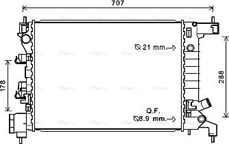 Ava Quality Cooling CTA2047 - Радиатор, охлаждение двигателя autosila-amz.com