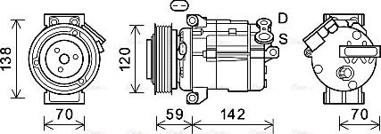 Ava Quality Cooling CTK063 - Компрессор кондиционера autosila-amz.com