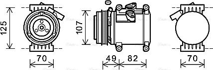 Ava Quality Cooling CTK039 - Компрессор кондиционера autosila-amz.com