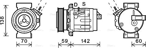 Ava Quality Cooling CTK035 - Компрессор кондиционера autosila-amz.com