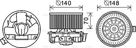 Ava Quality Cooling DA8010 - Вентилятор салона autosila-amz.com