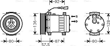 Ava Quality Cooling DFAK033 - Компрессор кондиционера autosila-amz.com