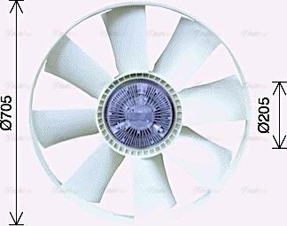Ava Quality Cooling DFF084 - Вентилятор, охлаждение двигателя autosila-amz.com