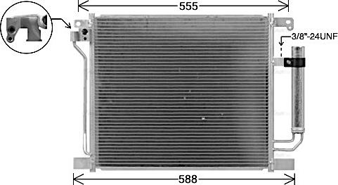 Ava Quality Cooling DN5467D - Конденсатор кондиционера autosila-amz.com