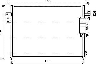 Ava Quality Cooling DN5404D - Конденсатор кондиционера autosila-amz.com