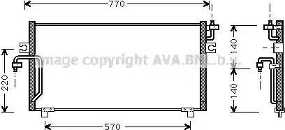 Ava Quality Cooling DN 5193 - Конденсатор кондиционера autosila-amz.com