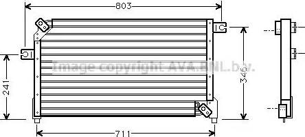 Ava Quality Cooling DN 5158 - Конденсатор кондиционера autosila-amz.com
