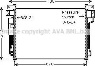 Ava Quality Cooling DN5299D - Конденсатор кондиционера autosila-amz.com