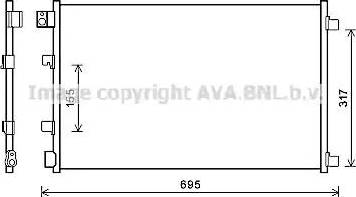 Ava Quality Cooling DN5281 - Конденсатор кондиционера autosila-amz.com