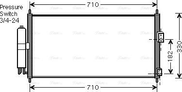 Ava Quality Cooling DN5270D - Радиатор кондиционера с осушителем Nissan Almera II Primera autosila-amz.com
