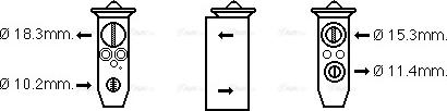 Ava Quality Cooling DN1367 - Расширительный клапан, кондиционер autosila-amz.com