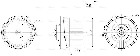 Ava Quality Cooling DN8486 - Вентилятор салона autosila-amz.com