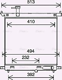 Ava Quality Cooling DN2441 - Радиатор, охлаждение двигателя autosila-amz.com