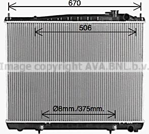 Ava Quality Cooling DN2464 - Радиатор охлаждения Nissan Pathfinder 2.4 i * 09/99- autosila-amz.com