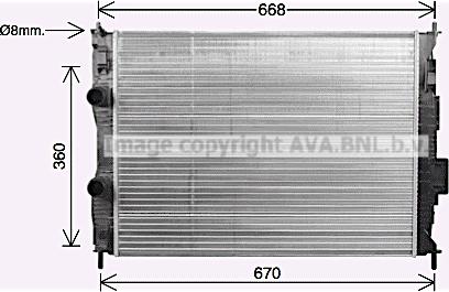 Ava Quality Cooling DN2463 - Радиатор, охлаждение двигателя autosila-amz.com