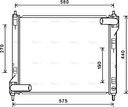 Ava Quality Cooling DN2354 - Радиатор, охлаждение двигателя autosila-amz.com