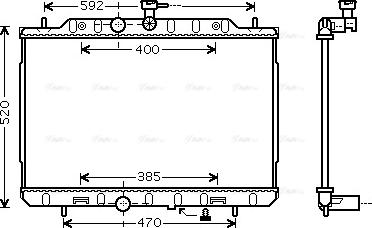 Ava Quality Cooling DN 2292 - Радиатор, охлаждение двигателя autosila-amz.com