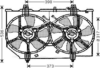 Ava Quality Cooling DN 7513 - Вентилятор, охлаждение двигателя autosila-amz.com