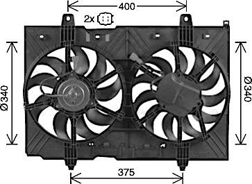 Ava Quality Cooling DN7539 - Вентилятор, охлаждение двигателя autosila-amz.com