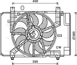Ava Quality Cooling DN7534 - Вентилятор, охлаждение двигателя autosila-amz.com