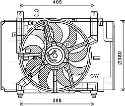 Ava Quality Cooling DN7532 - Вентилятор, охлаждение двигателя autosila-amz.com