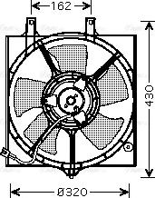 Ava Quality Cooling DN 7522 - Вентилятор, охлаждение двигателя autosila-amz.com