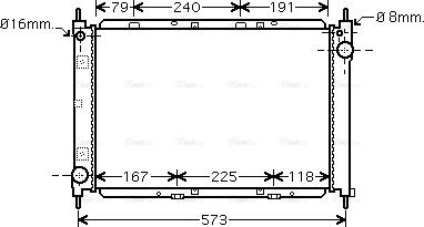 Ava Quality Cooling DNA2261 - Радиатор, охлаждение двигателя autosila-amz.com