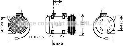 Ava Quality Cooling DNAK192 - Компрессор кондиционера autosila-amz.com