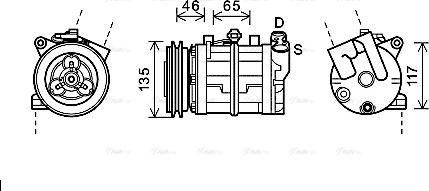 Ava Quality Cooling DNK341 - Компрессор кондиционера autosila-amz.com