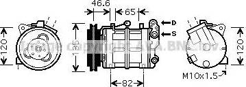 Ava Quality Cooling DN K313 - Компрессор кондиционера autosila-amz.com