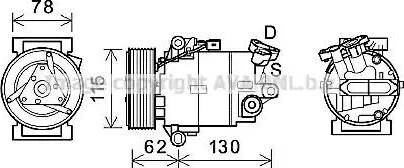 Ava Quality Cooling DNK386 - Компрессор кондиционера autosila-amz.com