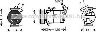 Ava Quality Cooling DN K334 - Компрессор кондиционера autosila-amz.com