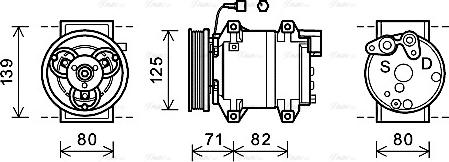 Ava Quality Cooling DNK377 - Компрессор кондиционера autosila-amz.com