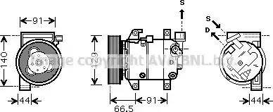 Ava Quality Cooling DN K286 - Компрессор кондиционера autosila-amz.com