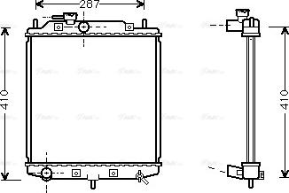 Ava Quality Cooling DU 2036 - Радиатор, охлаждение двигателя autosila-amz.com