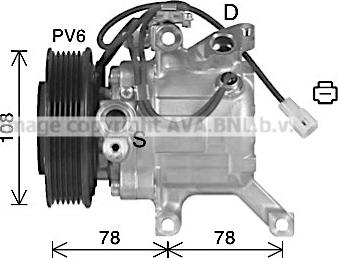 Ava Quality Cooling DUK079 - Компрессор кондиционера autosila-amz.com