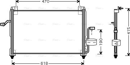 Ava Quality Cooling DW 5045 - Конденсатор кондиционера autosila-amz.com