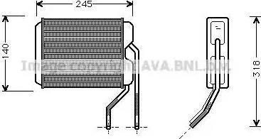 Ava Quality Cooling DW 6026 - Теплообменник, отопление салона autosila-amz.com