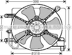 Ava Quality Cooling dw7515 - Вентилятор, охлаждение двигателя autosila-amz.com