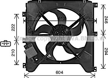 Ava Quality Cooling dw7520 - Вентилятор, охлаждение двигателя autosila-amz.com