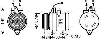 Ava Quality Cooling DWAK096 - Компрессор кондиционера autosila-amz.com