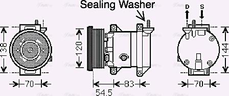 Ava Quality Cooling DWAK091 - Компрессор кондиционера autosila-amz.com