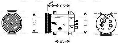 Ava Quality Cooling DWAK020 - Компрессор кондиционера autosila-amz.com