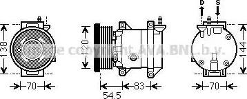 Ava Quality Cooling DWK091 - Компрессор кондиционера autosila-amz.com