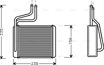 Ava Quality Cooling FD 6286 - Радиатор отопителя FORD Cougar, Mondeo I, II autosila-amz.com