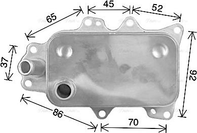 Ava Quality Cooling FD3684 - Масляный радиатор, двигательное масло autosila-amz.com